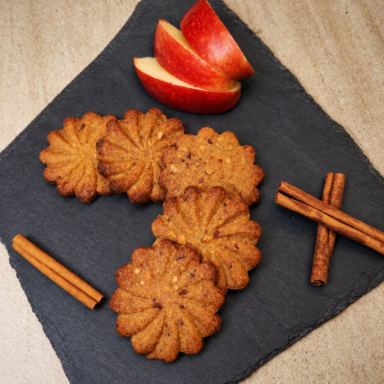 Sablés pomme et cannelle (Lot de 10)